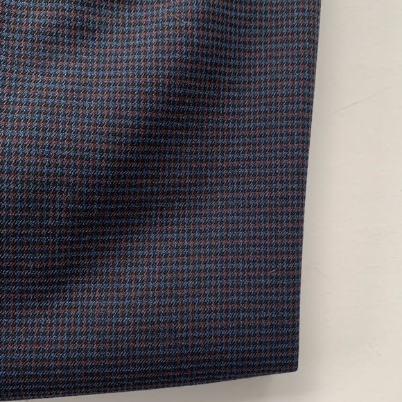 LOFT Blue Black Red Check Trouser Pants Size 6 - Picture 5 of 6